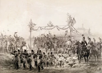 Charles-Albert I (1798-1849) Prinz von Carignan, verantwortlich für die piemontesische Armee beim Überqueren des Tessin